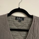 Lulus  Quilted Jacket Endless Ideas Olive Green Chore Coat Barn Collarless Small Photo 3