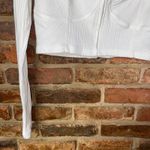 Tobi  White Long Sleeve Lift My Spirits Hook & eye Crop Top Women's Size Large Photo 4