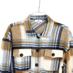 Urban Daizy  Oversized Plaid Flannel Button Down Shirt Jacket Shacket Photo 4
