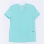 FIGS Casma Three Pocket Scrub Top in Aqua Blue Size XS Photo 6