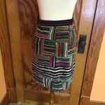 Anthropologie  Odille bright striped velvet skirt Photo 6