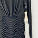 Eliza J  Ruched Long Sleeve Stretch Jersey Dress In Black Size 2 New With Tags Photo 6