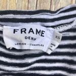 frame denim linen striped bell sleeve shirt top Photo 2