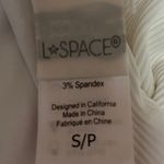 L Space White Sleeveless V Neck High Waist Two Piece Bikini Set Swimsuit S/M Photo 3