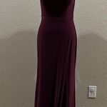 Morgan & Co  Burgundy off the shoulder Gown Photo 3