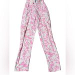Vintage Severe Sports Wear Pink and White Patterned Parachute Pants size Large Photo 1
