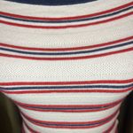 American Eagle Cropped off the shoulder red white and blue sweater T-shirt size medium Photo 1