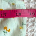 Cotton On  white & yellow floral pattern and tie front cottagecore mini dress MED Photo 7