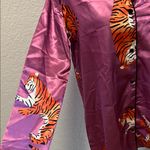 Nasty Gal Purple Satin Tiger Print Pajama Photo 4