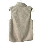 Captivating OU Sherpa Vest Size Large Cream Sooners Football Fall Warm Fuzzy Photo 1