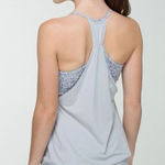 Lululemon  Size 4 Gray Silver Floral No Limits Built in Bra Banded Tank Top Gym Photo 0