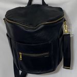 FAWN SOFT LEATHER DIAPER BAG BACKPACK GOOD CLEAN CONDITION INTERCHANGE STRAPS Black Photo 4