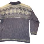 Squaw Valley 100% Wool Cardigan Sweater Purple Snowflake Fair Isle Clasps Size L Size L Photo 8