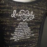 Free People Intimately Black and Gold Metallic Racerback Tank Top Photo 2