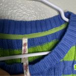 Aeropostale Y2k Blue and Green Striped Ribbed Sweater Size L Photo 5