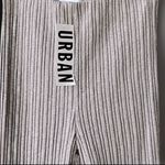 Urban Outfitters NWT Rosie Light Grey Ribbed High-Waisted Kick Flare Pants, Sml Photo 2
