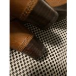 Anthropology Women’s Brown Leather Buckle Retro Styled Bivel Cone Heel Shoes 8.5 Photo 10