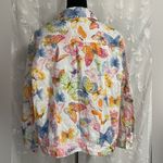 Alfred Dunner Eyelet Butterfly Lined Button Front Long Sleeve Jacket XL 16P EUC Photo 2