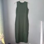Ouges Maternity Green Knit Sleeveless Crewneck Midi Dress S NWT Photo 2
