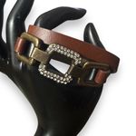 EXPRESS faux leather rhinestone wrap bracelet Photo 3