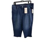 Gloria Vanderbilt Amanda Capri Jeans Size 16 Dark Wash Slimming Panel Photo 1