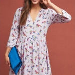 Anthropologie  Maeve Juno Purple Mini Dress Size XL Floral Photo 0