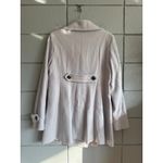 St.John Dusty Blue Wool Notched Lapel Double Breasted Pea Coat size 10 Photo 3