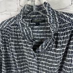 Banana Republic Black & White Button Front Drawstring Tie Waist Maxi Dress (E16) Photo 3