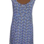 Boden slub cotton seashell print high waist plunge neck mini dress size 4 Photo 0