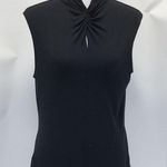 Sleeveless Keyhole Top Black Size L Photo 0