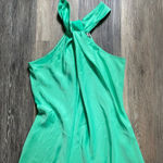 A New Day Silky Green Halter Midi Slip Dress XL Slinky Slouchy Formal Satin Soft Photo 0