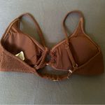 Bikini Bliss Brown Ribbed Bandaeu Bikini Top Swimsuit Photo 5