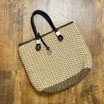 Brighton Woven Straw Shoulder Bag Olive Tan Charms Leather Photo 0