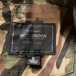 Miss London Black Label Camouflage print hooded jacket size small Photo 14