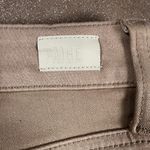 Paige  Leenah Coated Metallic Shimmer High Rise Wide Leg Jeans Latte Tan Size 32 Photo 14