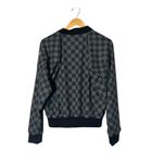 ALBION FIT Women’s Black Checkered Bomber Jacket- Size Large Photo 4