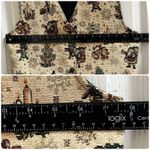 Vintage Bobbie Brooks Flaw Gold Metallic Tapestry Christmas Holiday Vest XL Photo 6