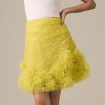 Anthropologie NWT Let Me Be Tulle Mini Skirt Yellow Size XS Photo 0
