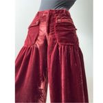 We The Free Free People 70s Lotus Crushed Velvet Pants Garnet 29 Bohemian Barrel Wide Leg Photo 13