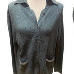 Woolrich  Vintage 90’s Women’s Teal Green Speckled Knit Cardigan – Size Medium Photo 0