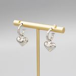 Sterling Silver #925 Earrings with PUffy heat Photo 1