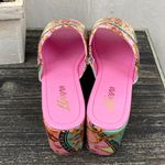 Liliana  Pink & Gold Print Platform Slide Sandal Shoes 10 Photo 2