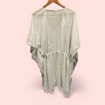 Newport News Vintage 90’s-Y2K creamy flowy embroidered sheer kaftan drawstring tassel fairy Photo 2