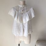 Urban Outfitters UO Bluebell Ruffle Button-Down Blouse Photo 3