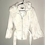 Blaque Label Zip Front Belted Bubble Cuff Collared Ivory Jacket Medium Photo 1