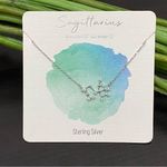 Sterling Silver Sagittarius Constellation Pendant 925  Dainty Necklace Photo 0