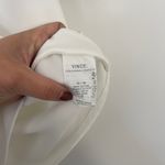 Vince $225 Women's Ivory Short Sleeve Double V-Neck Crepe Top Size M Photo 4