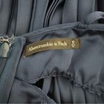Abercrombie & Fitch Abercrombie Fitch Maxi Dress Satin Giselle Pleated Cutout Navy Size XS‎ Photo 7