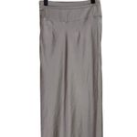 Free People  Normani Satin Silver Metallic Effect Midi Skirt Flowy Lightweight 2 Photo 6