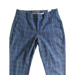 Banana Republic Blue Green Plaid Ankle Slim Pants Size 0 Photo 5